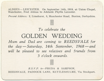 Aldous Golden Wedding Invite